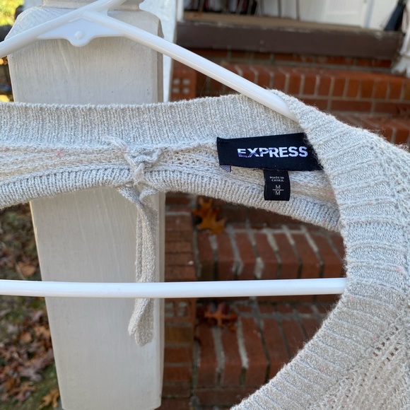 Express High Low Open Back Viscose/Cotton Sweater With Adjustable Tie Medium - Picture 2 of 16